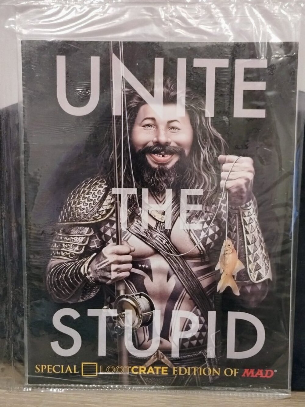 FACTORY SEALED MAD Magazine Loot Crate Exclusive Alfred E Neuman Aquaman Parody